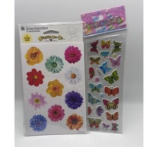 American Greetings Flower Stickers and Butterfly Stickers Lot Sealed in Package